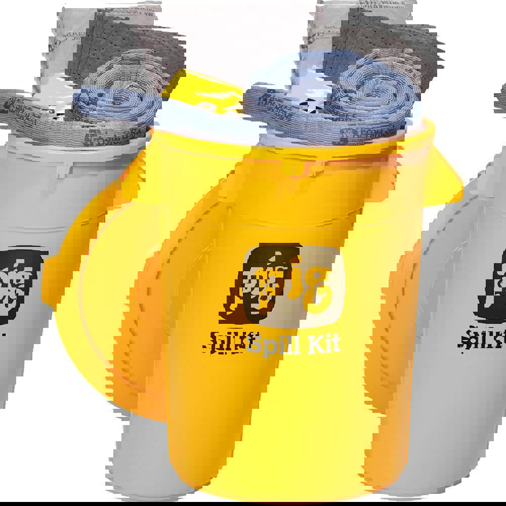 Spill Kits; Kit Type: Universal Spill Kit; Container Type: Can; Absorption Capacity: 21 gal; Color: Hi-Vis Yellow; Portable: No; Capacity per Kit (Gal.): 21 gal